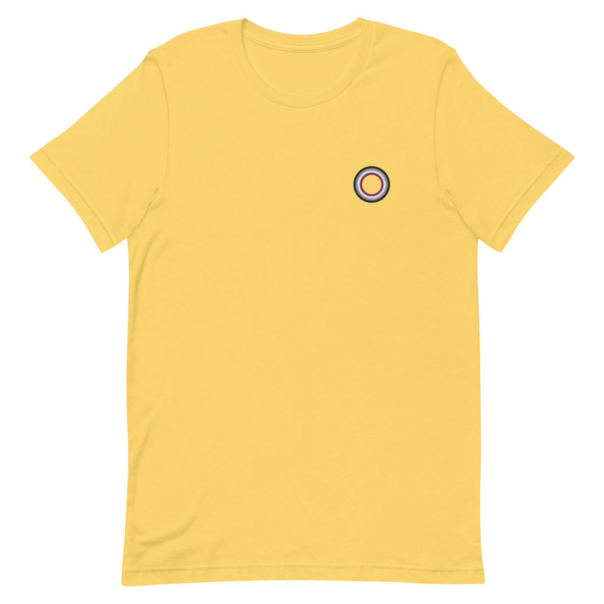 Embroidered Tee: Asexual Pride Ring Emblem Design